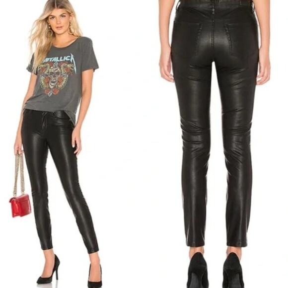 Blank NYC Faux Leather Pants In Eight Ball - Picture 1 of 9